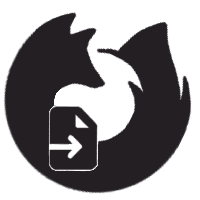 Mozilla's add-on icon with an import icon over it