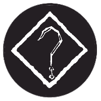 icon with rhombus and a hook inside