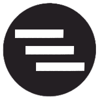 circle icon with three offset horizontal bars