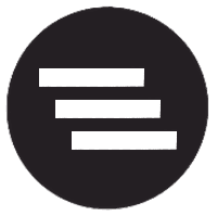 circle icon with three offset horizontal bars